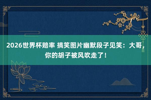 2026世界杯赔率 搞笑图片幽默段子见笑：大哥，你的胡子被风吹走了！
